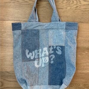 Canary Upcycle Large Denim Patchwork Tote Bag